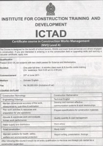 Certificate Course in Construction Works Management