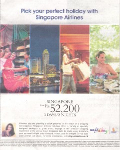 ingapore Airline Holidays package to Singapore for 3 Days-2 Nights at Rs.52, 200.00