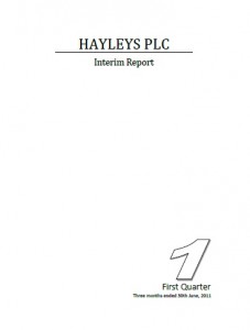 Hayleys PLC Interim Report for 30th June 2011