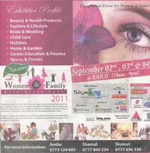 Women & Family Life Style Fair 2011 in Colombo 2nd Sep to 4th Sep 2011