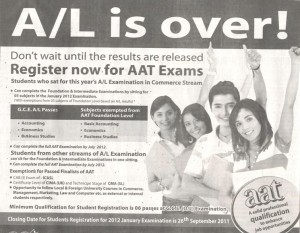 AAT for Registration for January 2012 Exams