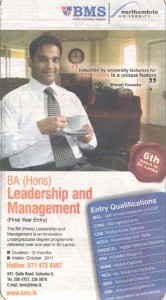 BA (Hons) in Leadership and Management Final Year Degree by BMS