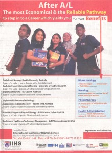 Health Science Degree Programmes in Srilanka