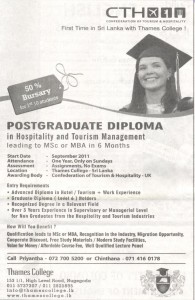 Postgraduate Diploma in Hospitality and Tourism Management by CTH