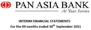 Pan Asia Bank PLC - 30th September 2011