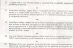 Postgraduate Diploma / Master in Mass Media Studies 2011 – University of Colombo