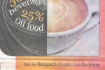 Sampath Bank Credit Card Discounts @ Café Pascucci