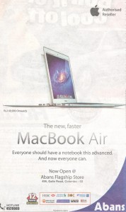 Apple MacBook Air Rs. 149,990.00 onwards @ Abans
