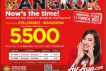 Air Asia Offers Colombo to Bangkok Just for LKR 5,500 only – bookings from 4th to 15th January 2012
