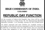 Indian Republican Day Function – High Commission of India, Colombo