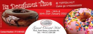It’s Doughnut Time at Grand Oriental Hotel 16th to 21st January 2012