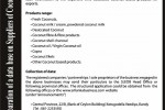 Collection of Data for Preparation of a data base on Supplier of Coconut & Coconut based Product – Export Development Board Srilanka