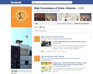 High Commission of India, Colombo launches Facebook Page