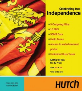 Hutch Independence Celebration Offers in Srilanka