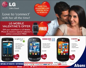 Special Discounts on LG Mobiles and FREE Collector Edition Wristwatch for this Valentine’s Day - Abans