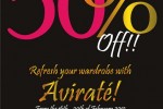 Up to 50% off on Selective Items @ Avirate, Srilanka