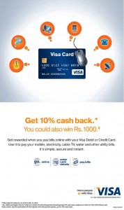 Pay VISA Online and Get 10% Cash Back