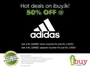 50% off on Adidas Vouchers from ibuy.lk