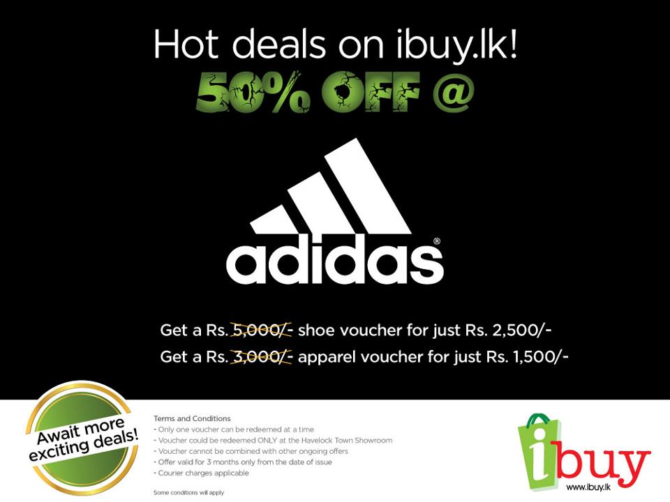 50% off on Adidas Vouchers from ibuy.lk – SynergyY