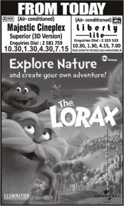 Dr.Seuss’ The LORAX - 3D Animated Movie Screening in Srilanka