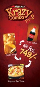 Pizza Hut Krazy Combo for 2 @ Rs 749.00 Only