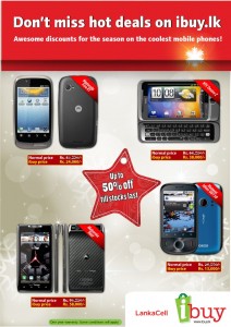 Up to 50% off for Motorola, HTC, Huawei from ibuy.lk