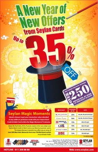 35% off for Seylan Bank Credit Card for this New Year Season