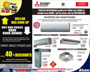 Abans New Year Sale 20122 - Up To 40 Discounts for Air Conditioner
