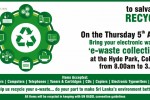 E-waste Collection Day – 5th April 2012 from 8.00 Am to 3.00 Pm