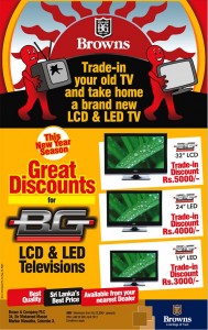 Exchange your Old TV with Brand New LCD & LED TV from Brown till 30th April 2012