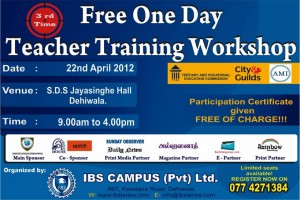 Free Teacher Training Workshop in Srilanka