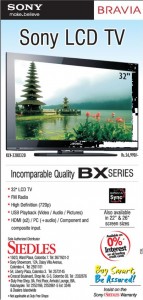 Sony 32” LCD TV Rs. 56,990.00 at Siedles