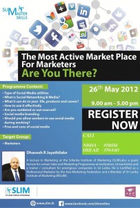 The Most Active Market Places for Marketers – Workshop in Maldives on 26th May 2012