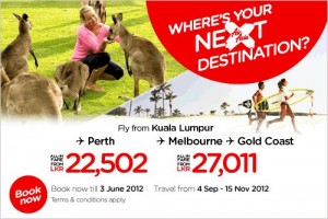 Air Asia Special Offer for Perth, Melbourne and Gold Coast