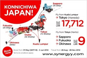Air Asia Special Offer for Tokyo, Sapporo, Fukuoka and Okinawa