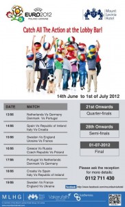 EURO 2012 – Euro Cup 2012 Matches and Celebration on Mount Lavinia Hotel ~ 14th June to 1st July2012