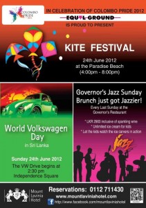 Kite Festival and World Volkswagen day in Srilanka on 24th June 2012
