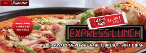 Pizza Hut Express Lunch for Rs. 399.00 only
