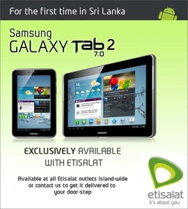 Samsung Galaxy Tab 2 7.0 Features and Prices in Sri Lanka