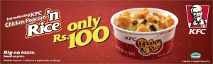 KFC Srilanka Introducing KFC Chicken Popcorn’ N Rice for Rs. 100