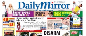 Daily Mirror, Sunday times, Daily FT Prices Increase by Rs. 10 from 1st August 2012