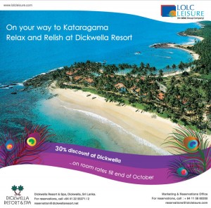 Dickwella Resort 30% Discounts till End October 2012