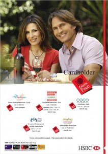 FREE Dine for HSBC Credit Card Holders till 31st July  31st August 2012