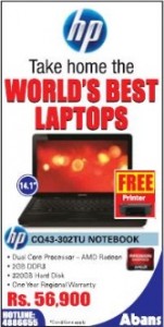 HP CQ 43-302TU Notebook for Rs. 56,900.00