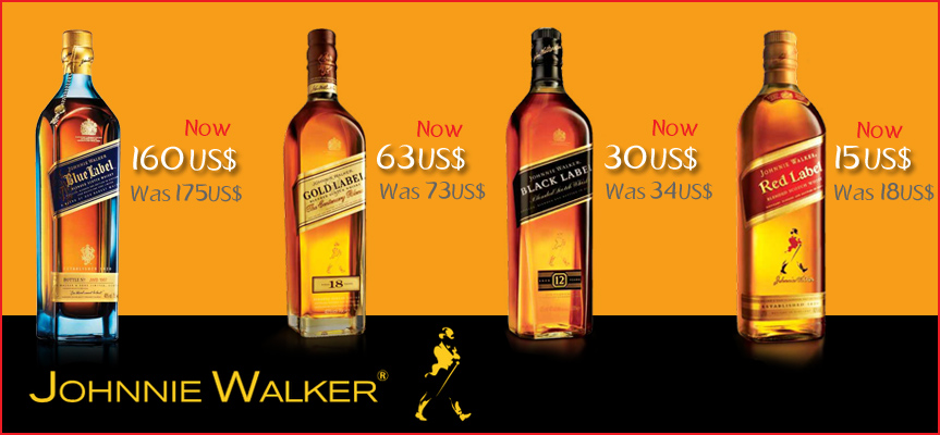 Johnnie Walker Srilankan Duty FREE Prices – Update – SynergyY