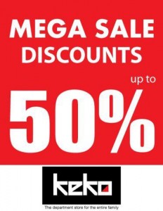 Keko Department Stores Mega Sales Discounts upto 50% in Srilanka