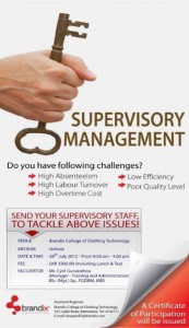 Supervisory Management one day workshop by Brandix College of Clothing Technology