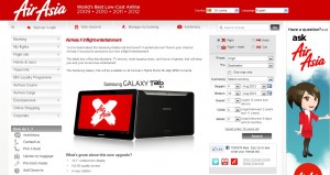 Airasia X In flight Entertainments with Samsung Galaxy Tab 10.1 from 14th July 2012