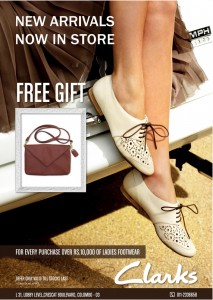 Buy Clarks Footwear and get FREE Handbag