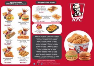 KFC Srilanka Menu and Updated Prices